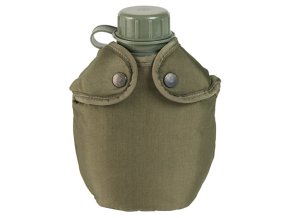Láhev polní norská 1 ltr. s obalem a pítkem použitá