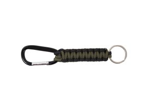 Klíčenka PARACORD s karabinou ZELENO-ČERNÁ
