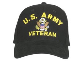Čepice U.S. ARMY VETERAN baseball ČERNÁ