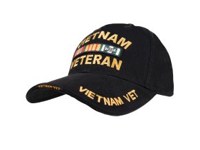 Čepice DELUXE VIETNAM VETERAN baseball ČERNÁ