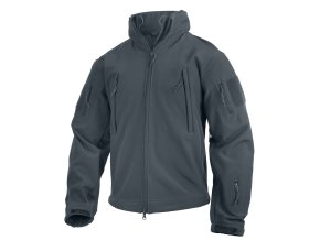Bunda TACTICAL s kapucí softshell ŠEDÁ