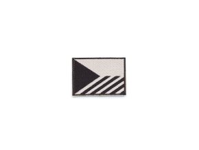 Nášivka VLAJKA ČR šikmé PRUHY velcro 7,5 x 5,5 cm DESERT