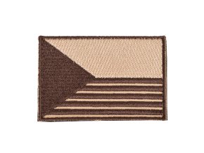 Nášivka VLAJKA ČR PRUHY velcro 7,5 x 5,5 cm DESERT