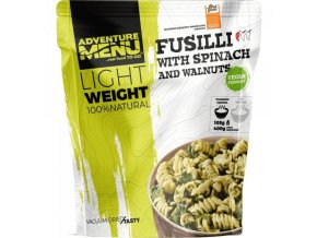 Fusilli se špenátem a vlašskými ořechy PORCE 105g/400g - dehydrované hotové jídlo