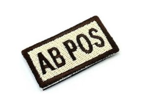 Nášivka AB+ velcro TAN