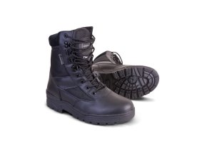 Boty vysoké PATROL kůže/nylon ČERNÉ