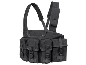 Vesta taktická CHEST RIG 7 kapes ČERNÁ