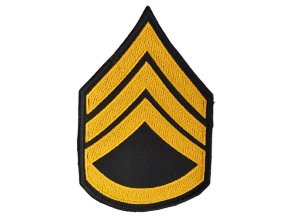 Nášivka US hodnost STAFF SERGEANT - ZLATÁ