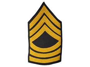 Nášivka US hodnost MASTER SERGEANT - ZLATÁ