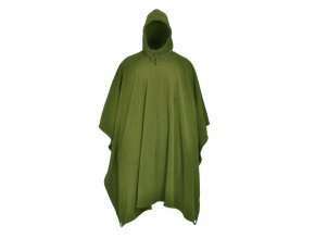 Pončo FLEECE se stahovací kapucí ZELENÉ