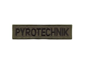 Nášivka PYROTECHNIK velká OLIV VELCRO