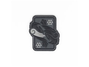 Nášivka ODINS RAVEN plast velcro ŠEDÁ