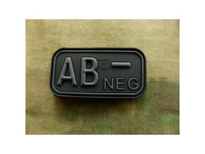 Nášivka KREV AB NEG plast ČERNÁ