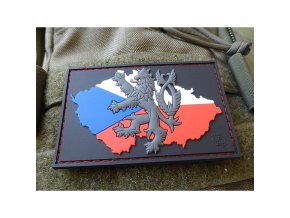 Nášivka ČESKÁ REPUBLIKA + LEV plast velcro BAREVNÁ