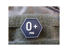 Nášivka hexagon krev 0 POS plast ČERNÁ SWAT