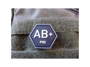 Nášivka hexagon krev AB POS plast ČERNÁ SWAT