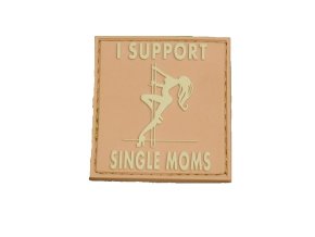 Nášivka I SUPPORT SINGLE MOMS plast velcro DESERT