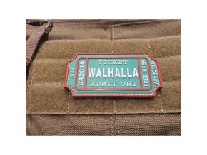 Nášivka WALHALLA TICKET BEER velcro plast ZELENÁ