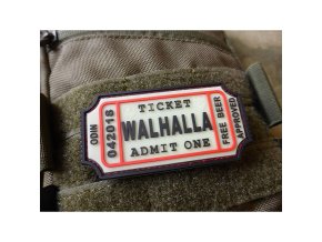 Nášivka WALHALLA TICKET BEER velcro GLOW IN THE DARK