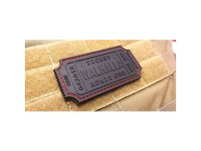 Nášivka WALHALLA TICKET BEER velcro plast ČERNÁ