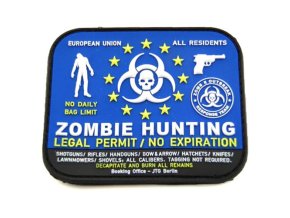 Nášivka ZOMBIE HUNTING plast VELCRO