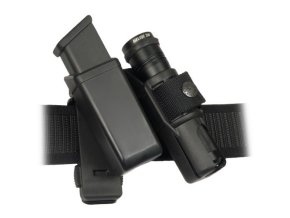 Pouzdro rotační MOLLE pro zásobník 9mm LUGER a svítilnu LH-14