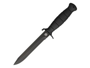 Nůž s pevnou čepelí FIGHTER s pouzdrem ČERNÝ