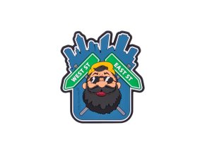 Nášivka Beardman URBAN velcro plastová