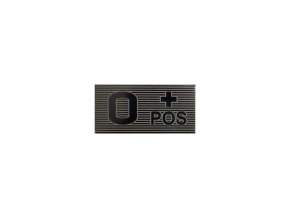 Nášivka IR krevní skupina VELCRO 0 + POS ČERNO/ZELENÁ