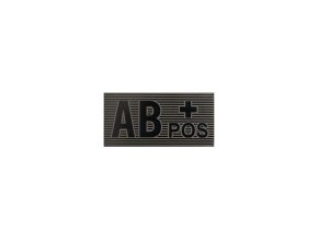Nášivka IR krevní skupina VELCRO AB + POS ČERNO/ZELENÁ