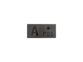 Nášivka IR krevní skupina VELCRO A + POS ČERNO/ZELENÁ