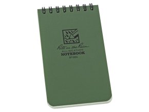 Blok voděodolný TOP-SPIRAL 3x5" notebook malý ZELENÝ