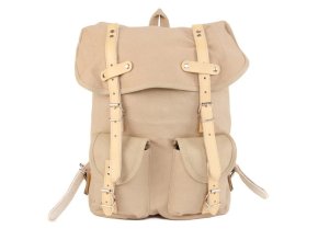 Batoh HIKING 15l s koženými prvky KHAKI