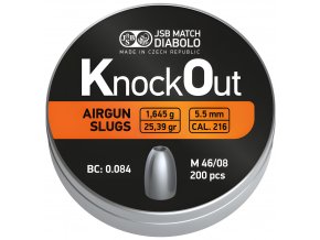 Diabolo JSB KnockOut Slugs .216 200ks cal.5,5mm