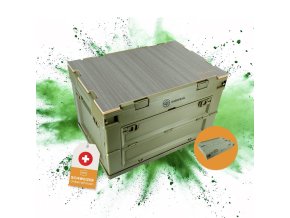 Bedna skládací úložná Flexbox 50L ZELENÁ
