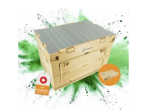 Bedna skládací úložná Flexbox 50L PÍSKOVÁ