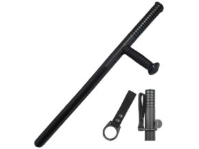 Tonfa policejní kulatá se závěsem ČERNÁ