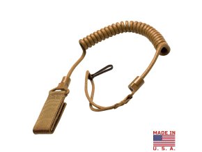 Šňůra bezpečnostní LANYARD pro pistol COYOTE BROWN