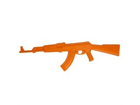 Maketa samopal cvičný AK-47 gumový ORANŽOVÝ