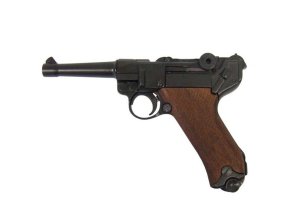 Pistole Parabellum Luger P08 dřevo - dekorační replika