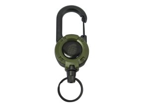 Klíčenka HEAVY DUTY s navijákem a karabinou ZELENÁ