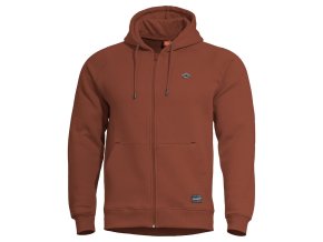 Mikina PHAETON se zipem a kapucí MAROON RED