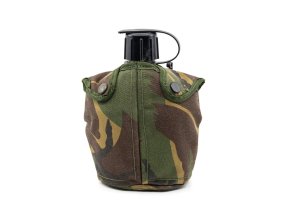 Láhev polní holandská s pítkem, NBC víčkem a obalem DPM použitá