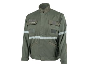 Bunda pro leteckého mechanika FR ARMEE reflexní pruhy ZELENÁ