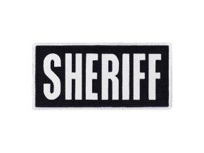 Nášivka SHERIFF 15,2 x 7,6 cm BÍLÁ