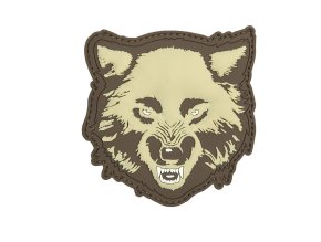 Nášivka 3D plastová VLK velcro COYOTE