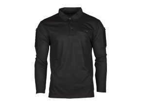 Triko/polokošile TACTICAL QUICK DRY dlouhý rukáv ČERNÁ
