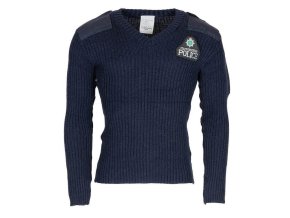 Svetr britský COMMANDO s nášivkou Police MODRÝ použitý