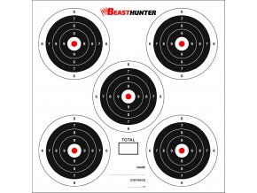 Terče BeastHunter 14x14cm 5-target bal.100ks