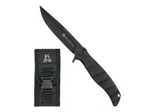 Nůž zavírací K25 G10 černá čepel ČERNÝ + pouzdro